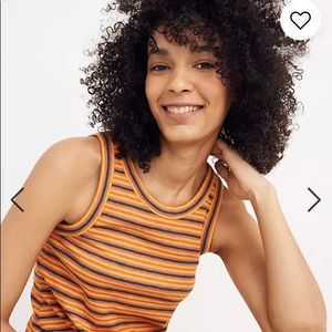 Madewell Audio Knot-Front Tank Top in Stripe